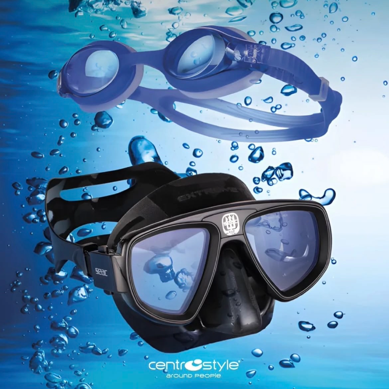 occhiali nuoto e maschera